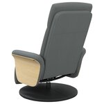 vidaXL Fauteuil inclinable de massage et repose-pieds gris foncé tissu