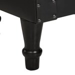 vidaXL Chaise cabriolet noir cuir véritable