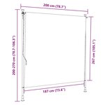 vidaXL Store roulant d'extérieur 200 x 270 cm Anthracite