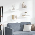 vidaXL Étagères murales flottantes 4 Pièces blanc 40x23x3 8 cm MDF