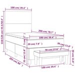 vidaXL Sommier à lattes de lit avec matelas Vert foncé 100x200 cm