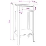 vidaXL Support de Plante Marron 40 x 30 x 70 cm Bois d'Acajou