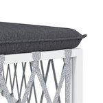 Salon de jardin meuble d'extérieur ensemble de mobilier 4 pièces avec coussins blanc acier 02_0016084