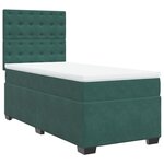 vidaXL Sommier à lattes de lit avec matelas Vert foncé 90x190 cm