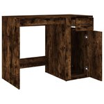 vidaXL Bureau Chêne fumé 100x49x75 cm Bois d'ingénierie