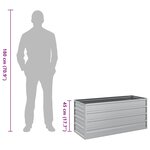 vidaXL Lit surélevé de jardin 100x40x45 cm Acier galvanisé Argenté