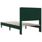 vidaXL Cadre de lit avec tête de lit Vert foncé 80 x 200 cm Velours
