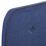 Vidaxl cadre de lit bleu tissu 90 x 200 cm