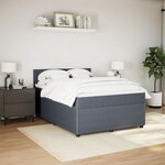 vidaXL Sommier à lattes de lit et matelas Gris foncé 160x200cm Velours
