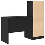 vidaXL Bureau avec rangement chêne noir bois d'ingénierie