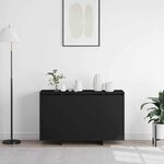 vidaXL Buffet Noir 120 x 41 x 75 cm Bois d'ingénierie