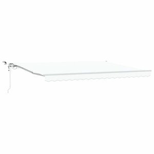 vidaXL Auvent Rétractable Blanc 450 × 350 cm Polyester et métal