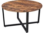 Table Basse "Alinru" - 88 x 47 cm  - Marron rustique/noir