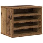vidaXL Organiseur de bureau Bois ancien 36 x 26 x 29.5 cm