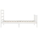 vidaXL Cadre de lit sans matelas blanc bois de pin massif