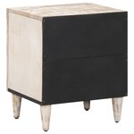 vidaXL Cabinet de chevet 2 Pièces Blanc 40 x 33 5 x 46 cm