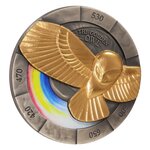 GOLDEN OWL Missing Treasures 2 Oz Silver Coin 5 Dollars Dollars Niue 2023