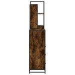 vidaXL Ensemble meubles salle de bain 4 Pièces chêne fumé bois ingénierie