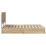 vidaXL Lit de Rangement Chêne Sonoma 120 x 200 cm Bois d'ingénierie