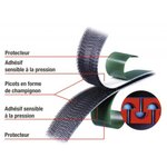 Adhésif double-face ouvrable et refermable dual lock, largeur 25.4 mm, boîte de 2 rouleaux de 5 m