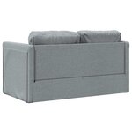 vidaXL Canapé-lit 2 en 1 gris clair 112x174x55 cm tissu