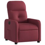 vidaXL Fauteuil inclinable électrique Rouge bordeaux Tissu