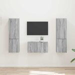vidaXL Ensemble meuble TV 5 Pièces Gris Sonoma Bois d'ingénierie
