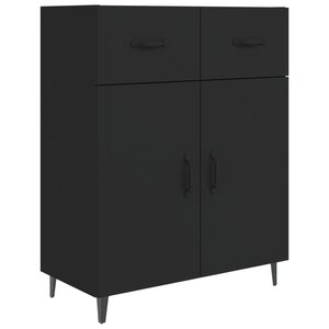 vidaXL Buffet noir 69 5x34x90 cm bois d'ingénierie