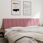vidaXL Coussin de tête de lit Hanko rose 200 cm velours