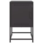 vidaXL Tables de chevet 2 Pièces noir 36x39x60 5 cm acier