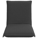 vidaXL Fauteuil de sol ajustable Gris foncé Tissu en laine de mouton