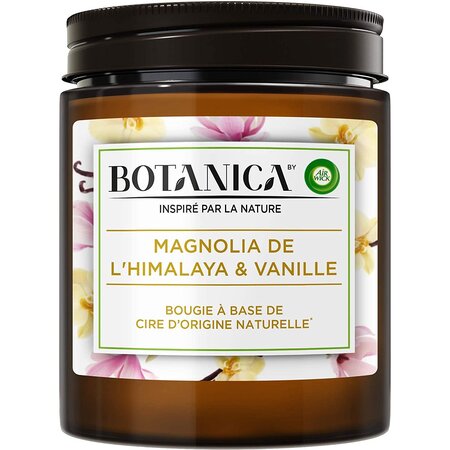 Bougie Botanica Parfumée Cire d'Origine Naturelle Magnolia & Vanille 205g AIR WICK