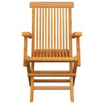 vidaXL Chaises de jardin avec coussins bleu royal lot de 8 Teck massif