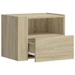 vidaXL Tables de chevet murales 2 Pièces chêne sonoma 45x30x35 cm