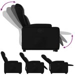 vidaXL Fauteuil inclinable Noir Similicuir
