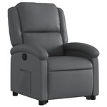 vidaXL Fauteuil inclinable Gris Similicuir