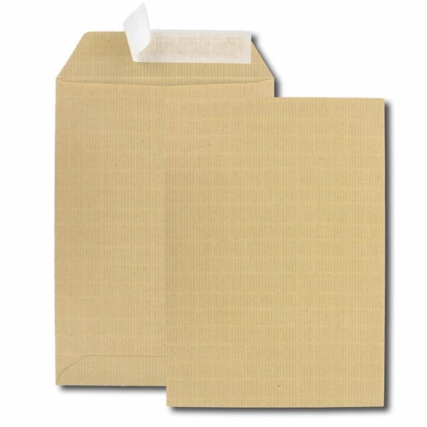Paquet de 10 pochettes kraft armé brun C5 162x229 130 g/m² bande de protection GPV
