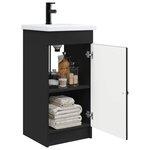 vidaXL Meuble de salle de bain avec évier Noir 42 x 40 x 84 5 cm