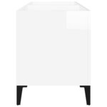 vidaXL Armoire à disques blanc brillant 74 5x38x48cm bois d'ingénierie