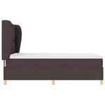 Lit avec sommier tapissier et matelas vidaXL Marron foncé 140x200 cm Tissu