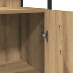 Cabinet de salle de bain vidaXL Chêne Artisan 33x33x185 5 cm Bois d'ingénierie