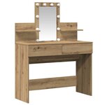 vidaXL Table de Toilette avec tiroir Chêne artisanal 100 x 40 x 130 cm