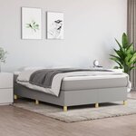 vidaXL Cadre de lit Gris clair 140x200 cm Tissu