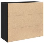 Buffet vidaXL Noir Chêne 80x33x70 cm Bois d'ingénierie