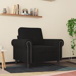 vidaXL Fauteuil Noir 60 cm Velours