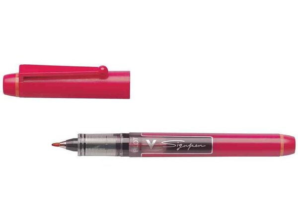 Stylo feutre V Sign Pen Pointe moyenne 0 6 mm Rouge PILOT