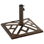 vidaXL Socle de parasol Bronze 44x44x31 cm Fonte