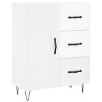 vidaXL Buffet Blanc brillant 69 5x34x90 cm Bois d'ingénierie