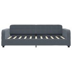 vidaXL Lit de jour avec gigogne sans matelas gris foncé 90x190 cm