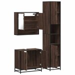 vidaXL Ensemble de meubles de salle de bain 3 Pièces Chêne marron